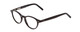 Profile View of Ernest Hemingway H4912 Designer Blue Light Blocking Eyeglasses in Gloss Black/Silver Accents Unisex Round Full Rim Acetate 47 mm