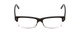 Front View of Ernest Hemingway H4913 Designer Single Vision Prescription Rx Eyeglasses in Gloss Black Clear Crystal 2 Tone/Silver Studs Unisex Rectangle Full Rim Acetate 50 mm