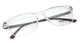 Top View of Big and Tall 22 Unisex Square Designer Reading Glasses Transparent Crystal 58 mm