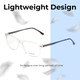 Weight View of Big and Tall 22 Unisex Square Designer Reading Glasses Transparent Crystal 58 mm