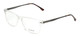 Profile View of Big and Tall 22 Designer Reading Eye Glasses with Custom Cut Powered Lenses in Crystal Clear Unisex Square Full Rim Acetate 58 mm