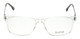 Front View of Big and Tall 22 Designer Reading Eye Glasses with Custom Cut Powered Lenses in Crystal Clear Unisex Square Full Rim Acetate 58 mm