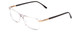 Profile View of Big and Tall 23 Designer Reading Eye Glasses with Custom Cut Powered Lenses in Crystal Clear Unisex Rectangle Full Rim Acetate 60 mm