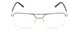 Front View of Big and Tall 25 Unisex Aviator Designer Reading Glasses in Matte Brown/Gold 60mm