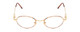 Front View of Flex Collection 46 Ladies Oval Reading Glasses Gold/Orange Tortoise Havana 46 mm