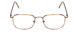 Front View of Flex Collection 60 Women Reading Glasses Antique Gold/Tortoise Havana Amber 51mm