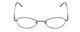 Front View of Flex Collection 76 Women Oval Designer Reading Glasses Shiny Black Gunmetal 46mm