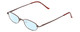 Profile View of Metal Flex KIDS 1001 Designer Blue Light Blocking Eyeglasses in Shiny Dark Brown Ladies Oval Full Rim Metal 43 mm