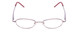 Front View of Metal Flex KIDS 1001 Designer Reading Eye Glasses with Custom Cut Powered Lenses in Shiny Lavender Purple Ladies Oval Full Rim Metal 43 mm