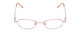 Front View of Metal Flex KIDS 1001 Girl Oval Designer Reading Glasses in Shiny Light Pink 43mm