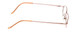 Side View of Metal Flex KIDS 1001 Designer Reading Eye Glasses with Custom Cut Powered Lenses in Shiny Light Pink Ladies Oval Full Rim Metal 43 mm