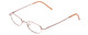 Profile View of Metal Flex KIDS 1001 Designer Single Vision Prescription Rx Eyeglasses in Shiny Light Pink Ladies Oval Full Rim Metal 43 mm