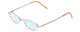 Profile View of Metal Flex KIDS 1001 Designer Blue Light Blocking Eyeglasses in Shiny Light Pink Ladies Oval Full Rim Metal 43 mm