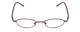 Front View of Metal Flex KIDS 1003 Designer Reading Eye Glasses with Custom Cut Powered Lenses in Shiny Metallic Brown Ladies Oval Full Rim Metal 42 mm