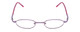 Front View of Metal Flex KIDS 1003 Girls Oval Reading Glasses in Metallic Purple & Fuchia 42mm