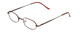 Profile View of Metal Flex KIDS 1005 Designer Single Vision Prescription Rx Eyeglasses in Shiny Auburn Brown Ladies Oval Full Rim Metal 44 mm