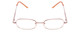 Front View of Metal Flex KIDS 1005 Designer Reading Eye Glasses with Custom Cut Powered Lenses in Shiny Light Pink Ladies Oval Full Rim Metal 44 mm