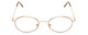 Front View of Metal Flex KIDS M Girl Oval Reading Glasses Gold/Demi Tortoise Havana Amber 50mm