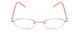 Front View of Metal Flex KIDS TT Designer Reading Eye Glasses with Custom Cut Powered Lenses in Light Metallic Pink Ladies Oval Full Rim Metal 44 mm
