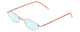 Profile View of Metal Flex KIDS TT Designer Blue Light Blocking Eyeglasses in Light Metallic Pink Ladies Oval Full Rim Metal 44 mm