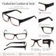 Soho 1002 Women Rectangle Designer Reading Glasses Shiny Black/Grey Crystal 58mm Custom Lenses