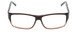 Front View of Soho 1002 Women Rectangle Designer Reading Glasses Shiny Black/Grey Crystal 58mm