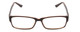 Front View of Soho 1005 Designer Single Vision Prescription Rx Eyeglasses in Shiny Black/Grey Crystal Ladies Rectangle Full Rim Acetate 54 mm