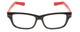 Front View of Soho 1010 Unisex Classic Full Rim Designer Reading Glasses Gloss Black/Red 50 mm
