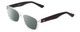 Profile View of Soho 1014 Designer Polarized Sunglasses with Custom Cut Smoke Grey Lenses in Clear Crystal & Matte Black Unisex Classic Full Rim Acetate 53 mm