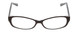 Front View of Soho 108 Ladies Oval Full Rim Designer Reading Glasses Black/Clear Crystal 52 mm