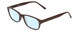 Profile View of Soho 95 Designer Blue Light Blocking Eyeglasses in Matte Dark Brown Unisex Classic Full Rim Acetate 52 mm