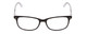 Front View of Ernest Hemingway H4617 Designer Reading Eye Glasses with Custom Cut Powered Lenses in Shiny Black Crystal Unisex Cateye Full Rim Acetate 56 mm