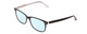 Profile View of Ernest Hemingway H4617 Designer Blue Light Blocking Eyeglasses in Shiny Black Crystal Unisex Cateye Full Rim Acetate 56 mm