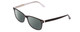 Profile View of Ernest Hemingway H4617 Designer Polarized Reading Sunglasses with Custom Cut Powered Smoke Grey Lenses in Shiny Black Crystal Unisex Cateye Full Rim Acetate 56 mm