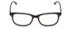 Front View of Ernest Hemingway H4617 Designer Reading Eye Glasses with Custom Cut Powered Lenses in Shiny Black Unisex Cateye Full Rim Acetate 56 mm