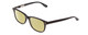 Profile View of Ernest Hemingway H4617 Designer Polarized Reading Sunglasses with Custom Cut Powered Sun Flower Yellow Lenses in Shiny Black Unisex Cateye Full Rim Acetate 56 mm