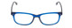Front View of Ernest Hemingway H4617 Designer Reading Eye Glasses with Custom Cut Powered Lenses in Shiny Cobalt Dark Blue Black Unisex Cateye Full Rim Acetate 56 mm