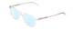 Profile View of Ernest Hemingway H4617 Designer Progressive Lens Blue Light Blocking Eyeglasses in Crystal Clear Unisex Cateye Full Rim Acetate 56 mm