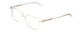 Profile View of Ernest Hemingway H4617 Designer Progressive Lens Blue Light Blocking Eyeglasses in Crystal Clear Unisex Cateye Full Rim Acetate 56 mm