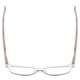 Top View of Ernest Hemingway H4617 Unisex Cateye Reading Glasses in Matte Black Crystal 56mm