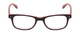 Front View of Ernest Hemingway H4617 Designer Reading Eye Glasses with Custom Cut Powered Lenses in Matte Black Pink Unisex Cateye Full Rim Acetate 56 mm