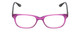 Front View of Ernest Hemingway H4617 Unisex Cateye Reading Glasses in Shiny Purple Black 56 mm