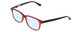 Profile View of Ernest Hemingway H4617 Designer Blue Light Blocking Eyeglasses in Shiny Red Crystal Black Unisex Cateye Full Rim Acetate 56 mm