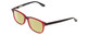 Profile View of Ernest Hemingway H4617 Designer Polarized Reading Sunglasses with Custom Cut Powered Sun Flower Yellow Lenses in Shiny Red Crystal Black Unisex Cateye Full Rim Acetate 56 mm