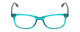 Front View of Ernest Hemingway H4617 Unisex Cateye Reading Glasses Shiny Teal Blue Black 56 mm