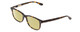 Profile View of Ernest Hemingway H4617 Designer Polarized Reading Sunglasses with Custom Cut Powered Sun Flower Yellow Lenses in Tortoise Havana Brown Gold Unisex Cateye Full Rim Acetate 56 mm