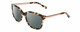 Profile View of Kate Spade GAYLA Designer Polarized Reading Sunglasses with Custom Cut Powered Smoke Grey Lenses in Camel Tortoise Havana Brown Ladies Cateye Full Rim Acetate 52 mm