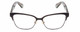 Front View of Kate Spade LADONNA Cateye Designer Reading Glasses in Blue Havana Tortoise 51 mm
