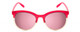 Front View of Guess GG1159 Women Round Sunglasses Gold Crystal Fuchsia Pink/Grey Gradient 53mm