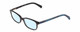 Profile View of Guess KIDS GU9158 Designer Blue Light Blocking Eyeglasses in Glossy Black Turquoise Cheetah Print Unisex Oval Full Rim Acetate 46 mm
